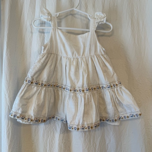Rachel Zoe White Cotton Dress Floral Trim 18 Months - Picture 1 of 8